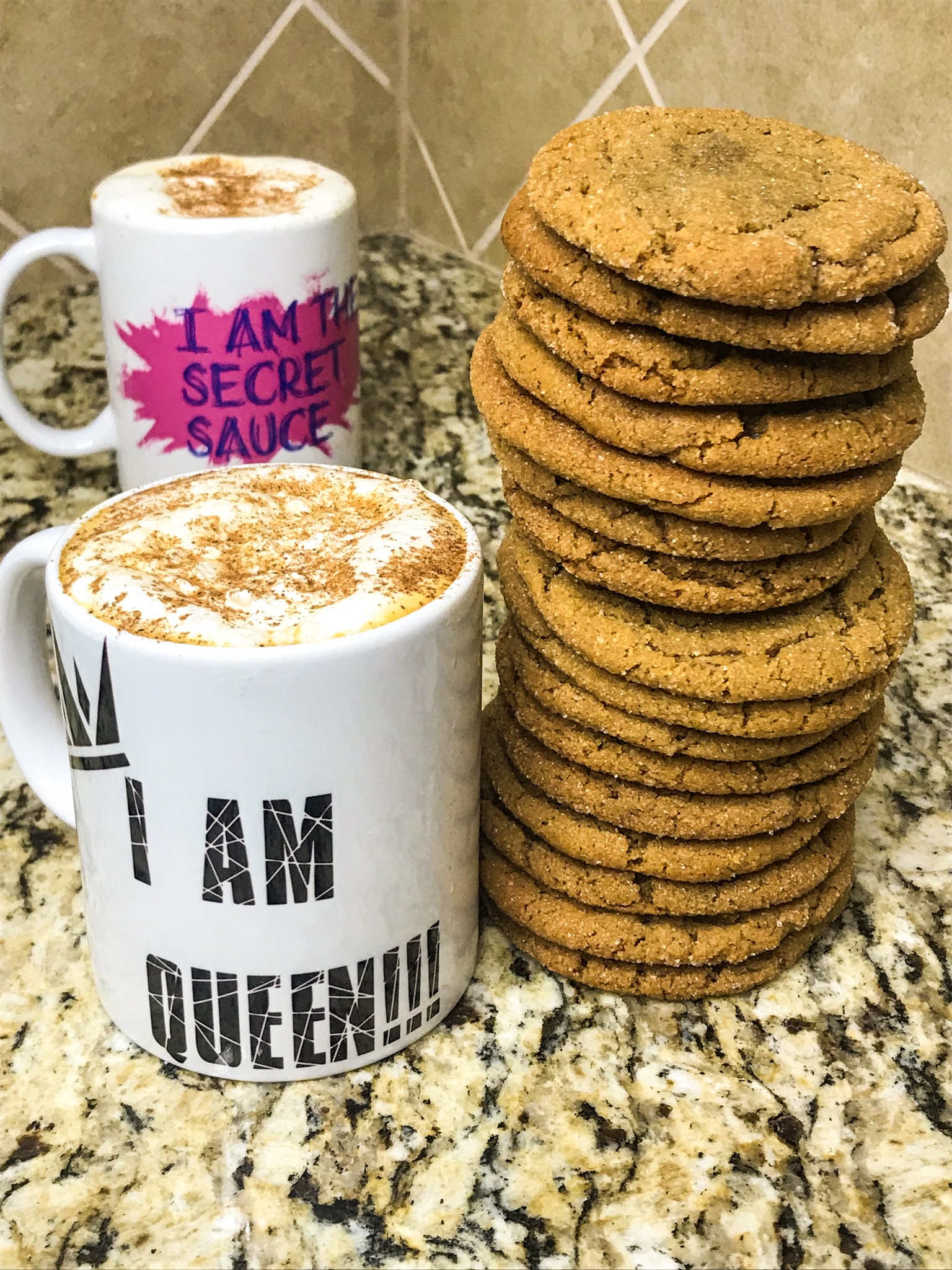 Soft and Chewy Gingersnap Cookies